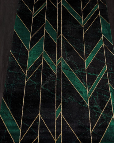 Ковер турецкий 04459Y OMEGA (полиэстер хит сет, зеленый, черный)