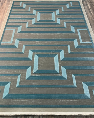 Иранский ковер Iran Paris 4143 (Бамбуковый шелк, серый, голубой)