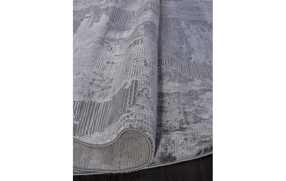 Ковер турецкий круглый 03758A GREY - коллекция ARMINA