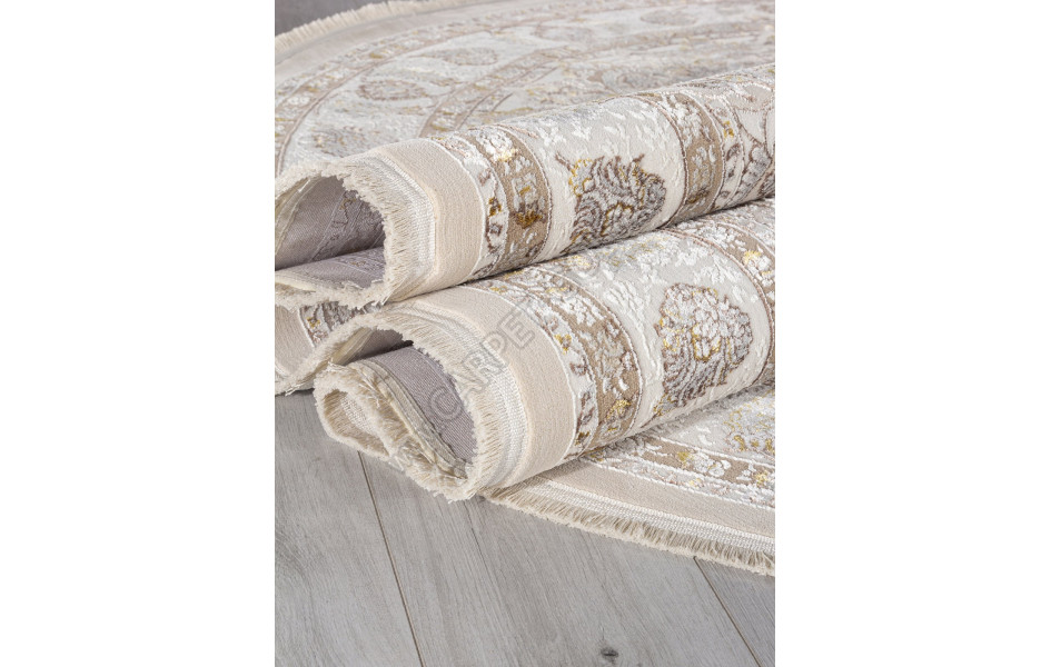 Ковер A050B - L.BEIGE / CREAM - Овал - коллекция ZARINA